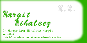 margit mihalecz business card